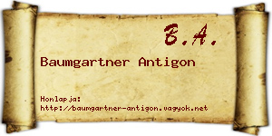Baumgartner Antigon névjegykártya